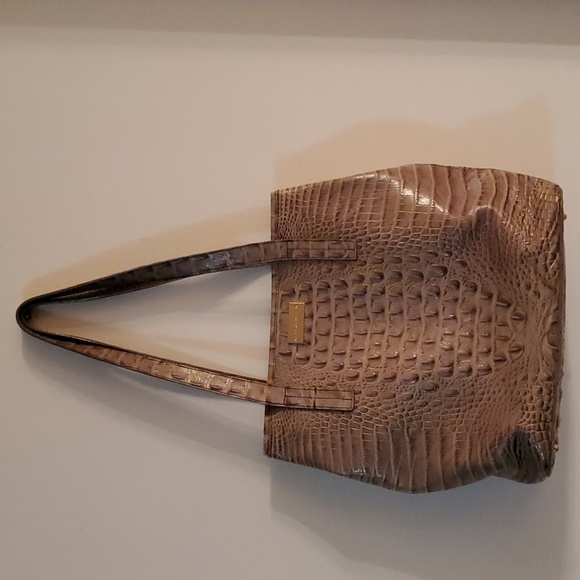 Brahmin Handbags - Brahmin Taupe/ Beige Croc bag (sz M)